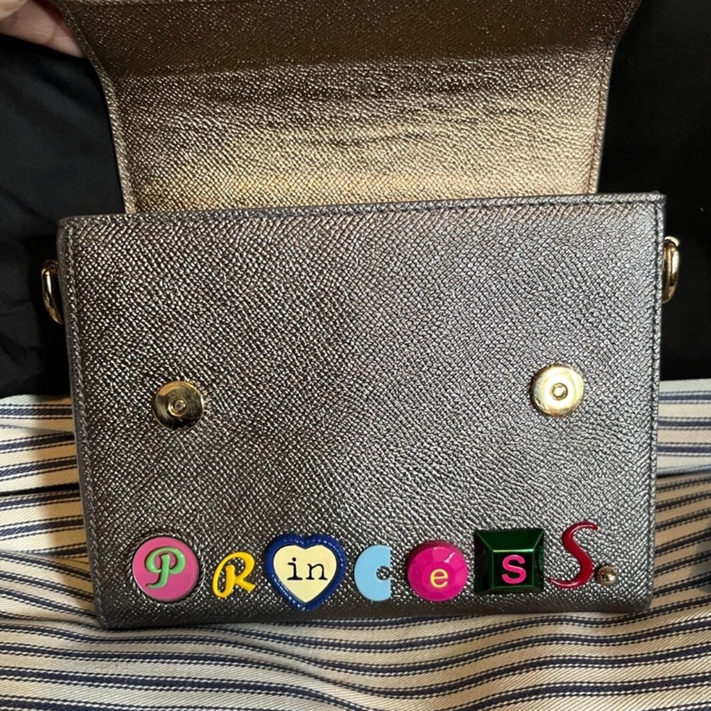 Authentic⚠️Dolce & Gabbana Gold and Silver Embellished Crossbody Bag - Picture 10 of 11